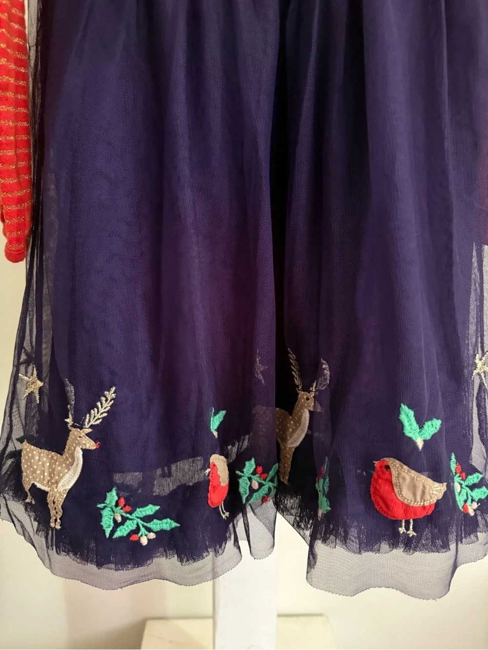 Mini Boden Christmas Applique Tulle Dress